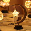 Led Moon Light Wrought Iron Ornament Light Star Shape Copper Wire Light Decorative Light USB Battery
