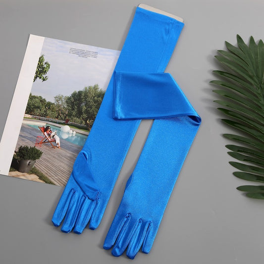 Fashion Satin Stretch Women's Halloween Gloves