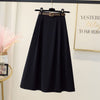 Summer High Waist Drooping Large Skirt Over-the-knee Skirt Women
