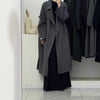 Women's Lace-up Long Elegant Woolen Coat
