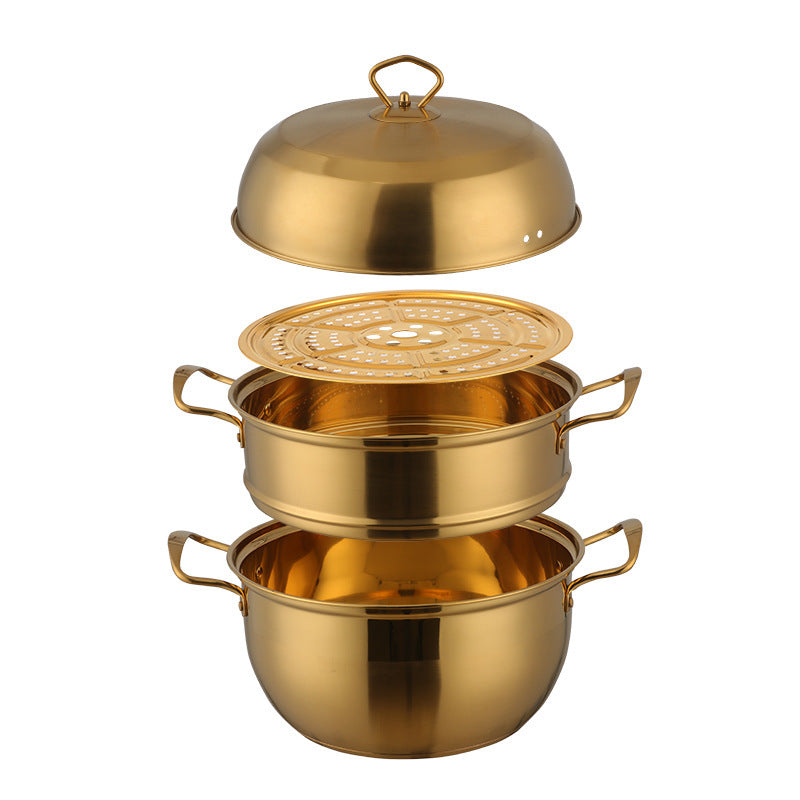 Household Large-capacity Thickened Stainless Steel Double-layer Steamer