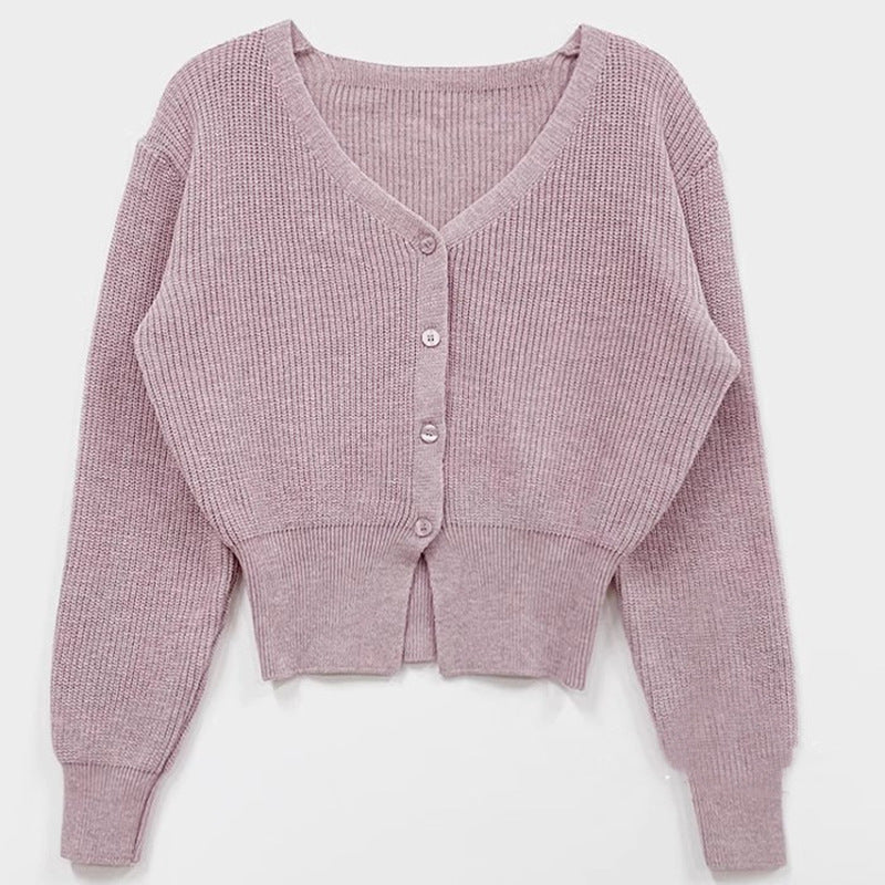 Temperament Waist-cinching V-neck Versatile Comfortable Long-sleeved Jacket For Women