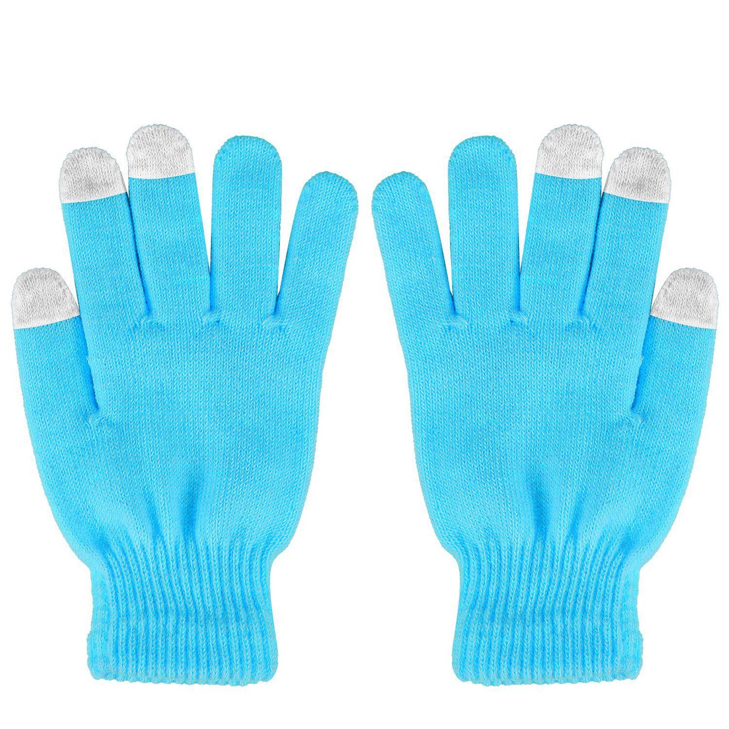3 Color Options -- 1 Pair Unisex Winter Knit Gloves Touchscreen Outdoor Windproof Cycling Skiing Warm Gloves