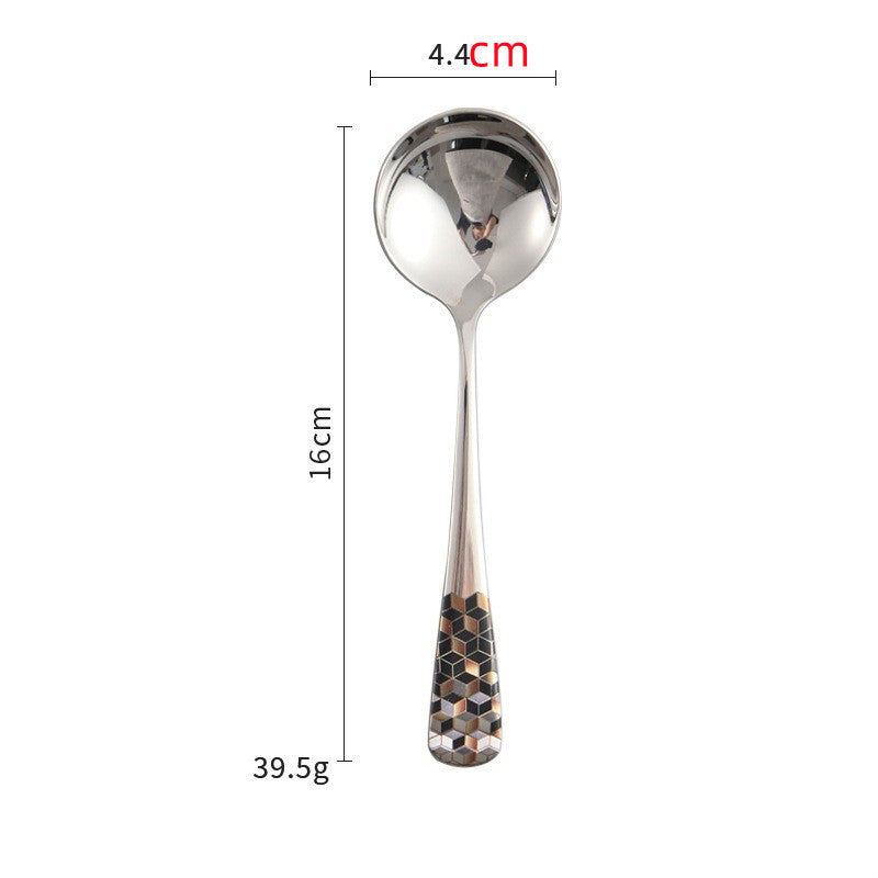 Stainless Steel Creative And Minimalist Household Soup Spoon