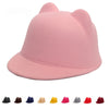 Women's Dome Retro Woolen Peaked Cap Cute Cat Ears Equestrian Hat