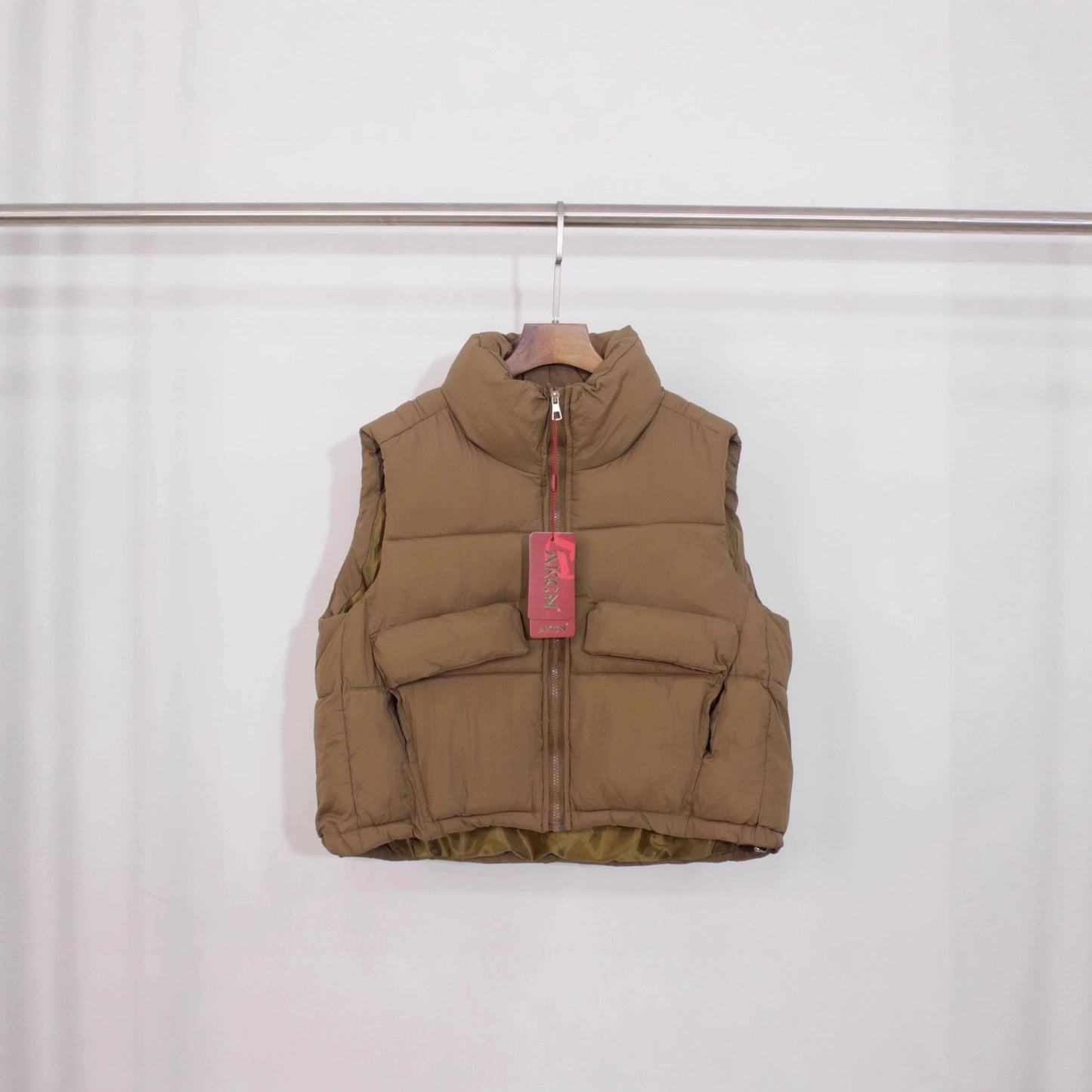 Outer Wear Waistcoat Jacket Vest Stand Collar