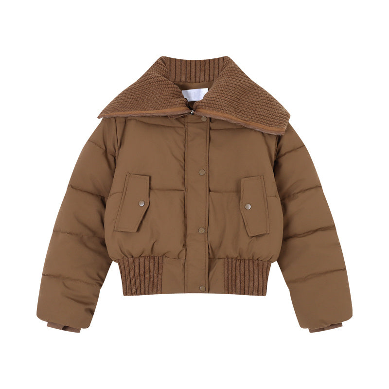 Lapel Thickening Thermal Cotton-padded Clothes Women's Bread Coat Winter