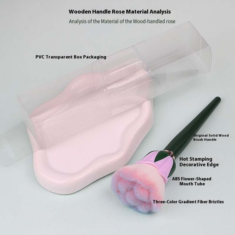 Oversized Single Wood Nail Dust Makeup Brush