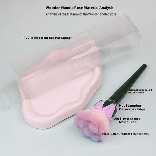 Oversized Single Wood Nail Dust Makeup Brush