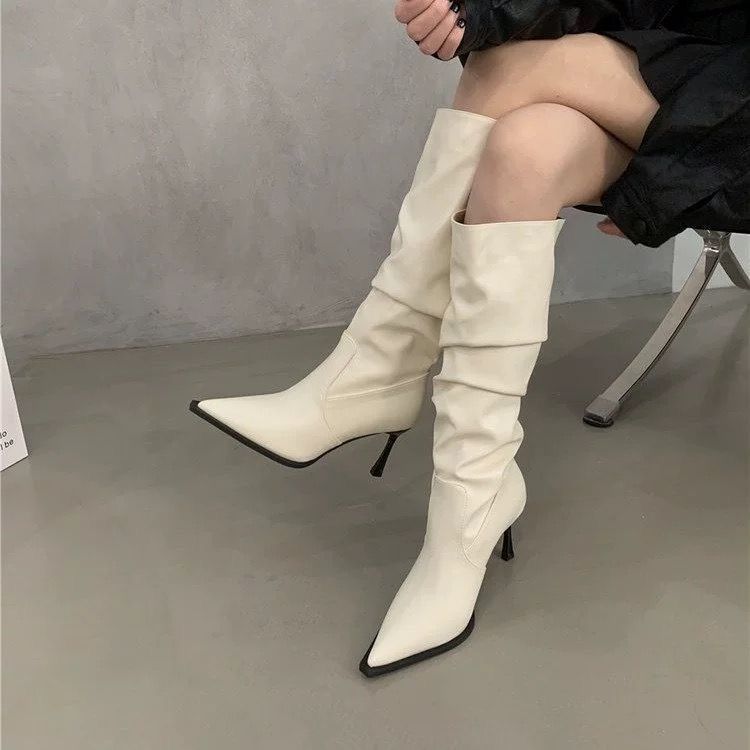 New High-rise Retro Niche-design Over-the-knee Boots