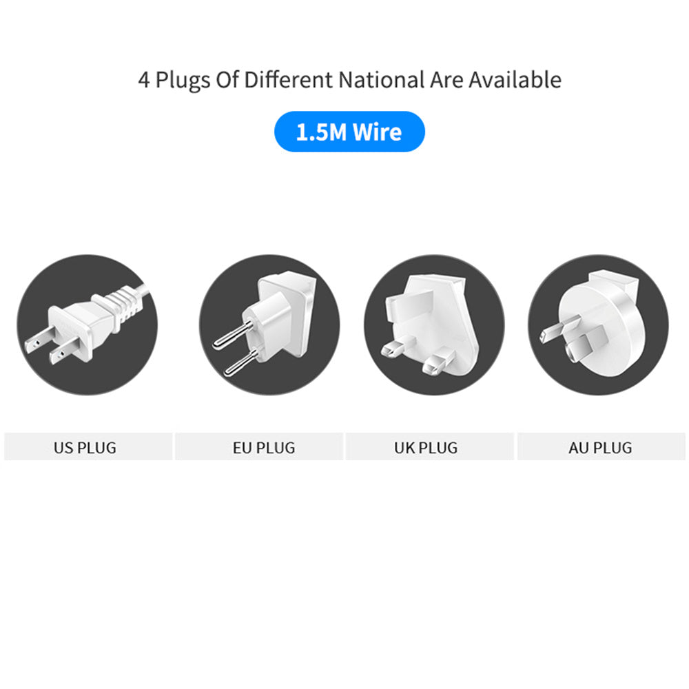 شاحن ذكي متعدد المنافذ USB للهواتف المحمولة والأجهزة اللوحية، يدعم الشحن السريع