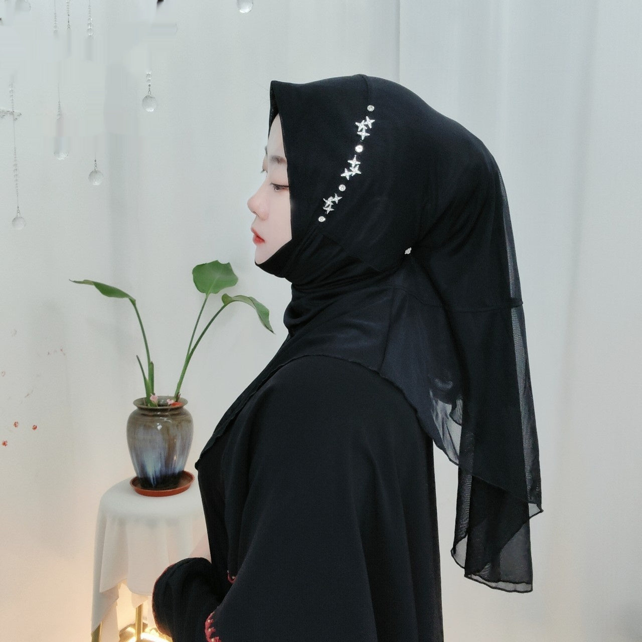 Women's Minimalist Five-star Mesh Double-layer Large Edition Scarf