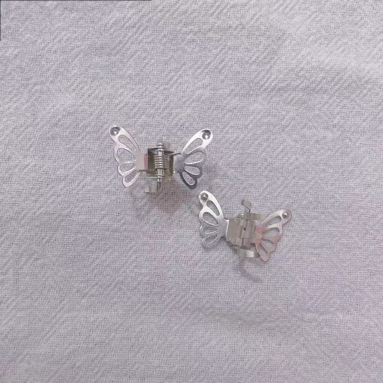 Metal Butterfly Small Jaw Clip Side Bangs Hair Clip For Broken Hair