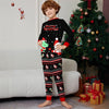 Cartoon Dinosaur Printed Black Pajamas Parent-child Suit