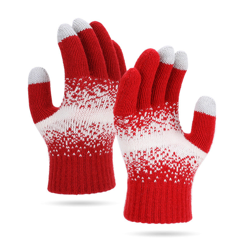 Autumn And Winter New Gloves Women's Knitted Wool