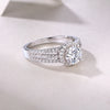 Looking Back - A Wedding Ring Set With 1-carat Top-quality Moissanite S925 Silver And Platinum-plated Diamond Can Be Inspected With A Diamond Pen