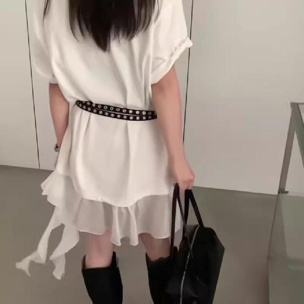 Double Layer Pin Buckle Accessories Leather Belt