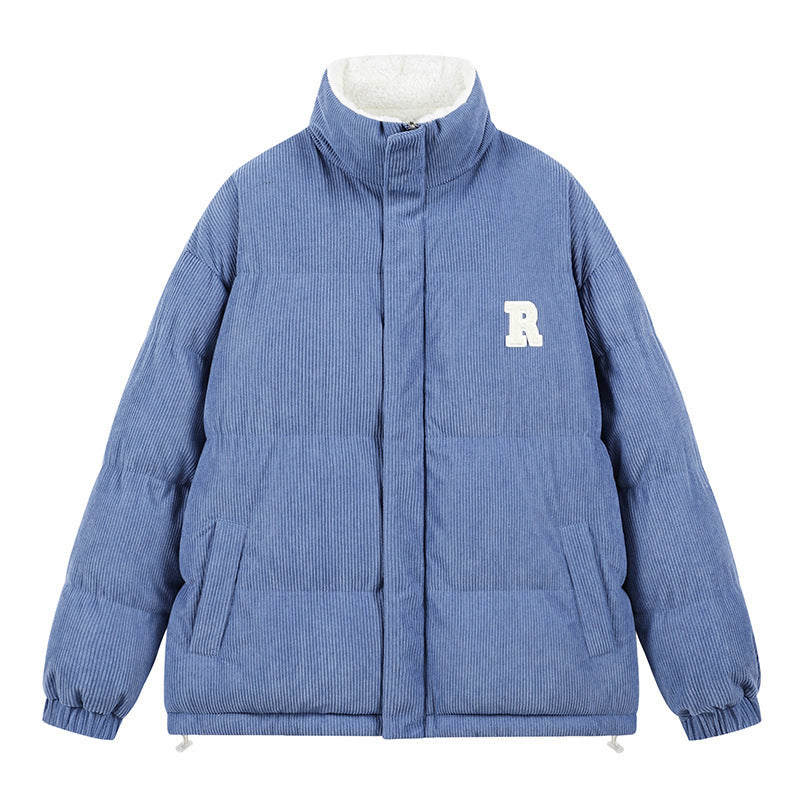 Cashmere Cotton-padded Coat Double-sided Wear Loose Lapel Warm Coat