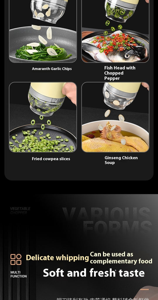 Wireless Garlic Grinder Electric Knife Mill