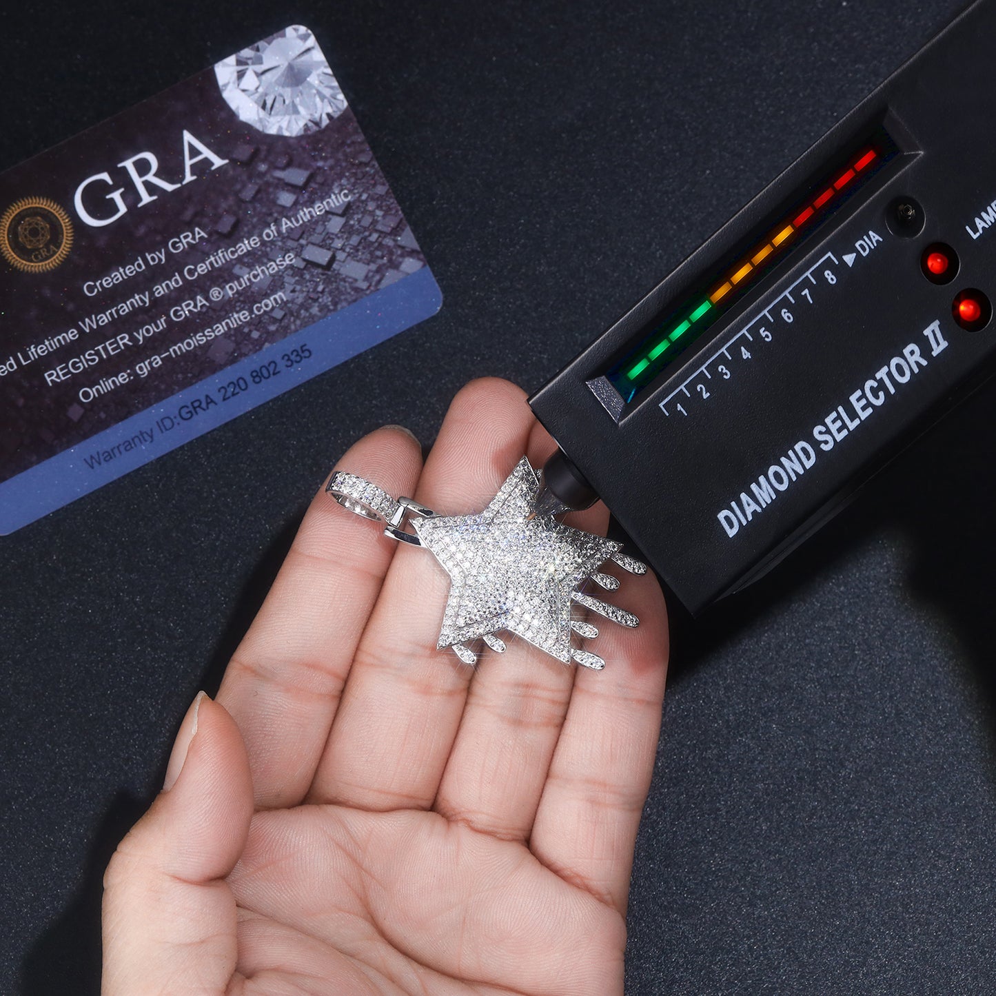 Set With Top-quality Moissanite, This Luxurious And Fashionable Light Luxury Trend Jewelry Necklace Pendant Is Made Of S925 Silver Electroplated With Platinum