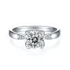 Star Guardian - A Wedding Ring Set With 1-carat Top-quality Moissanite S925 Silver And Platinum-plated Diamond. The Ring Can Be Inspected With A Diamond Pen