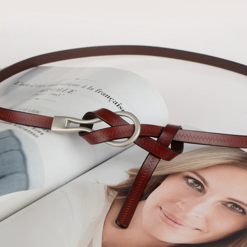 Cowhide Belt Women's Belt Fashion