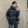 Down Cotton-padded Jacket Women's Hooded Loose And Warm Couple Coat