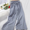 Fashion Banding Bud Elastic Waist Solid Color Casual Pants
