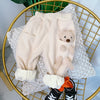 Boys And Girls Detachable Pockets Bear Pants