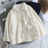 Lamb Wool Coat Female Fleece-lined Thick Loose