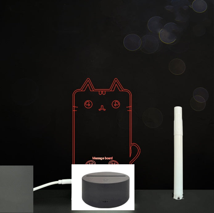 لوحة أكريليك ثلاثية الأبعاد مع إضاءة LED للوحة رسائل بخط اليد