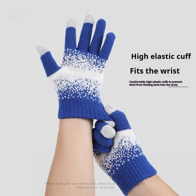 Autumn And Winter New Gloves Women's Knitted Wool