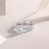 Diamond Shines At Heart - Set With 1-carat Top-quality Moissanite S925 Silver And Platinum-plated Diamond Wedding Ring. The Ring Can Be Tested With A Diamond Pen