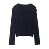 Women's European And American Style Zipper Ribbed Knitted Jacket