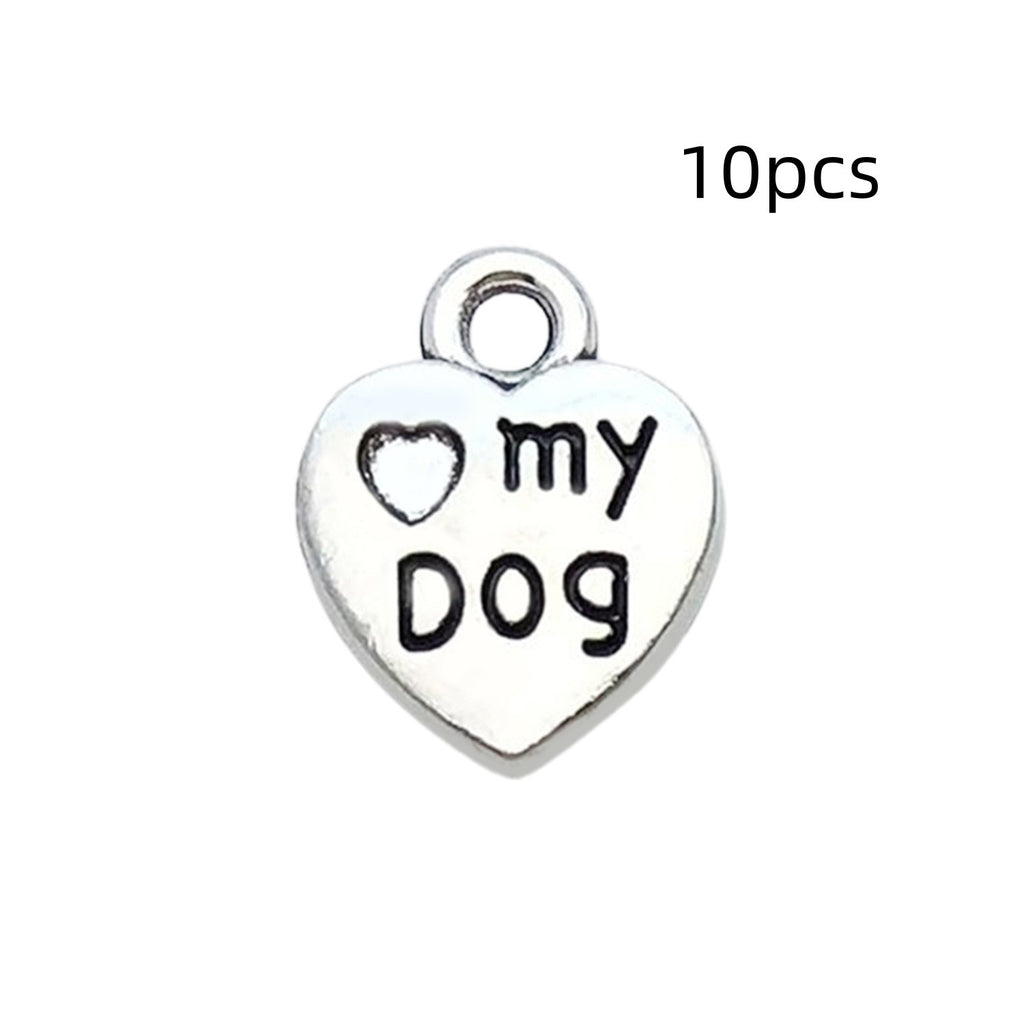 1 Antique Silver Alloy Animal Dog Series Pendant