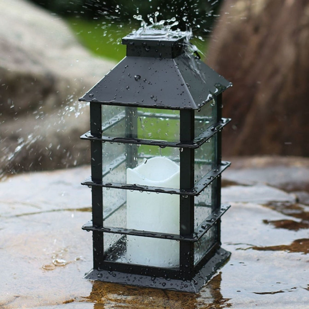 Fireplace Storm Lantern European Style Candle Light LED Furnishings Christmas Home Lights