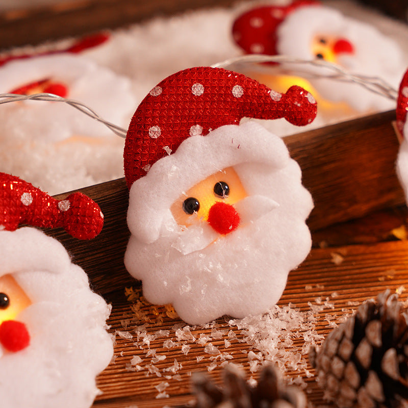 Fabric Felt Polka Dot Christmas Holiday Room Decoration Led String Lamp