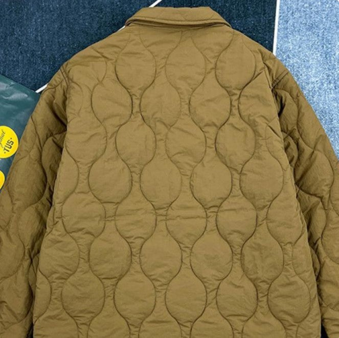 Diamond Embossed Cotton Coat Outdoor Keep Warm Coat