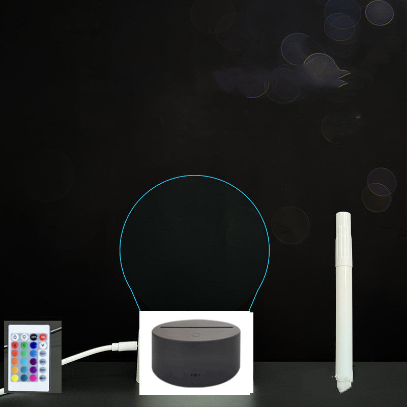 لوحة أكريليك ثلاثية الأبعاد مع إضاءة LED للوحة رسائل بخط اليد