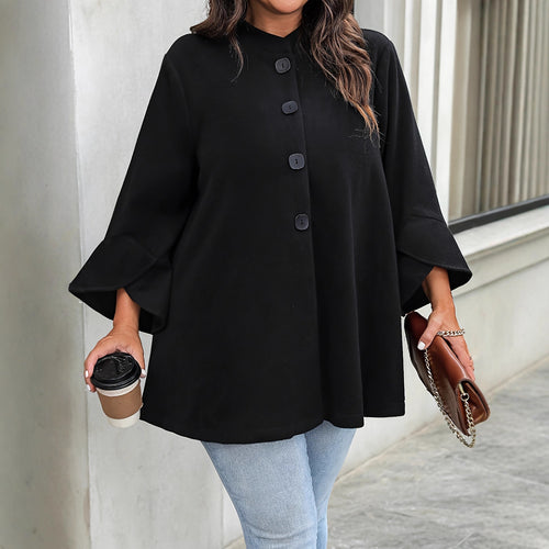 Women's Casual High Neck Long Wool Coat