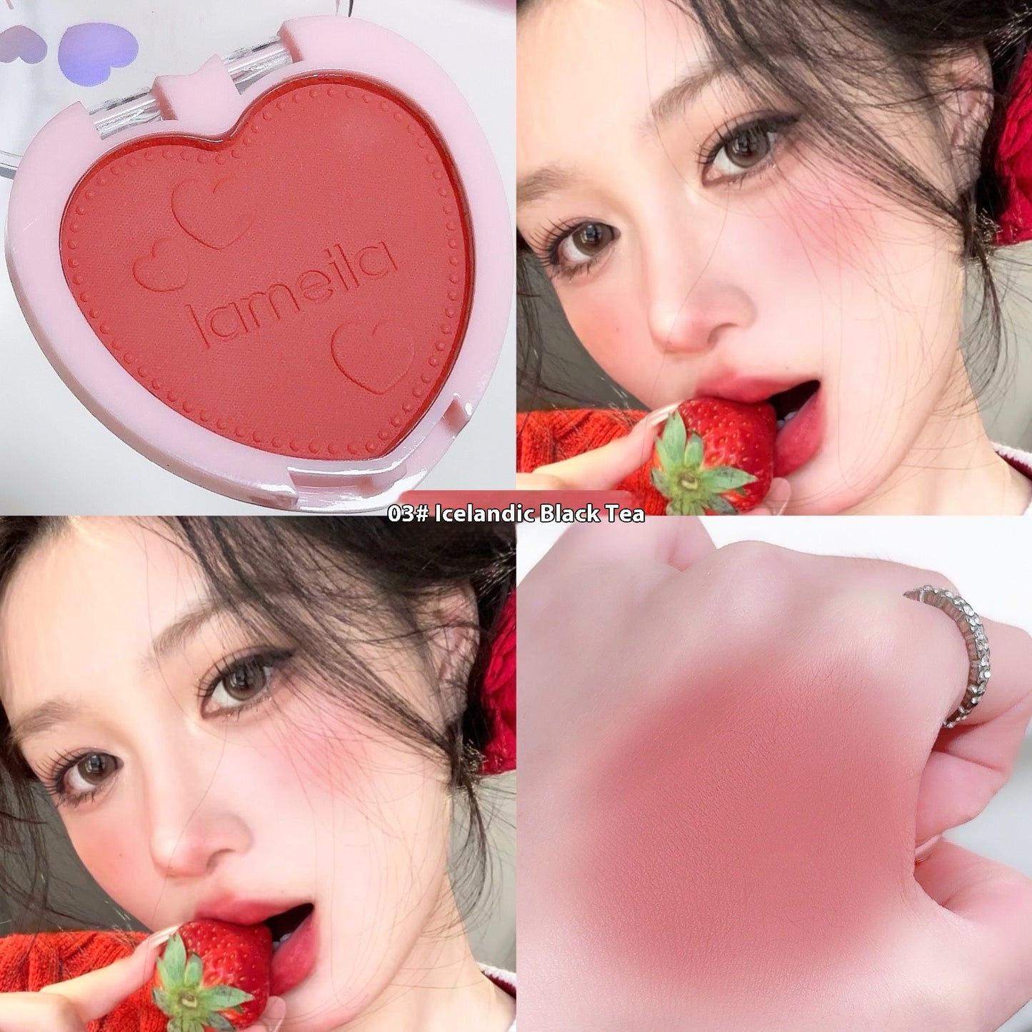 Monochrome Ice Cube Blush Ins Brightening Color Rendering Long-lasting Natural Delicate