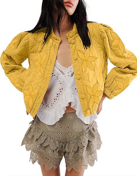 Washed Cotton Maple Leaf Affixed Cloth Embroidered Women's Coat Cotton-padded Jacket