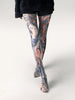 Japanese Color Rose Printed Pantyhose