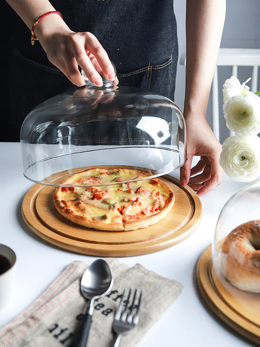 Fruit Tasting Plate With Cover Shop Transparent Glass Cover