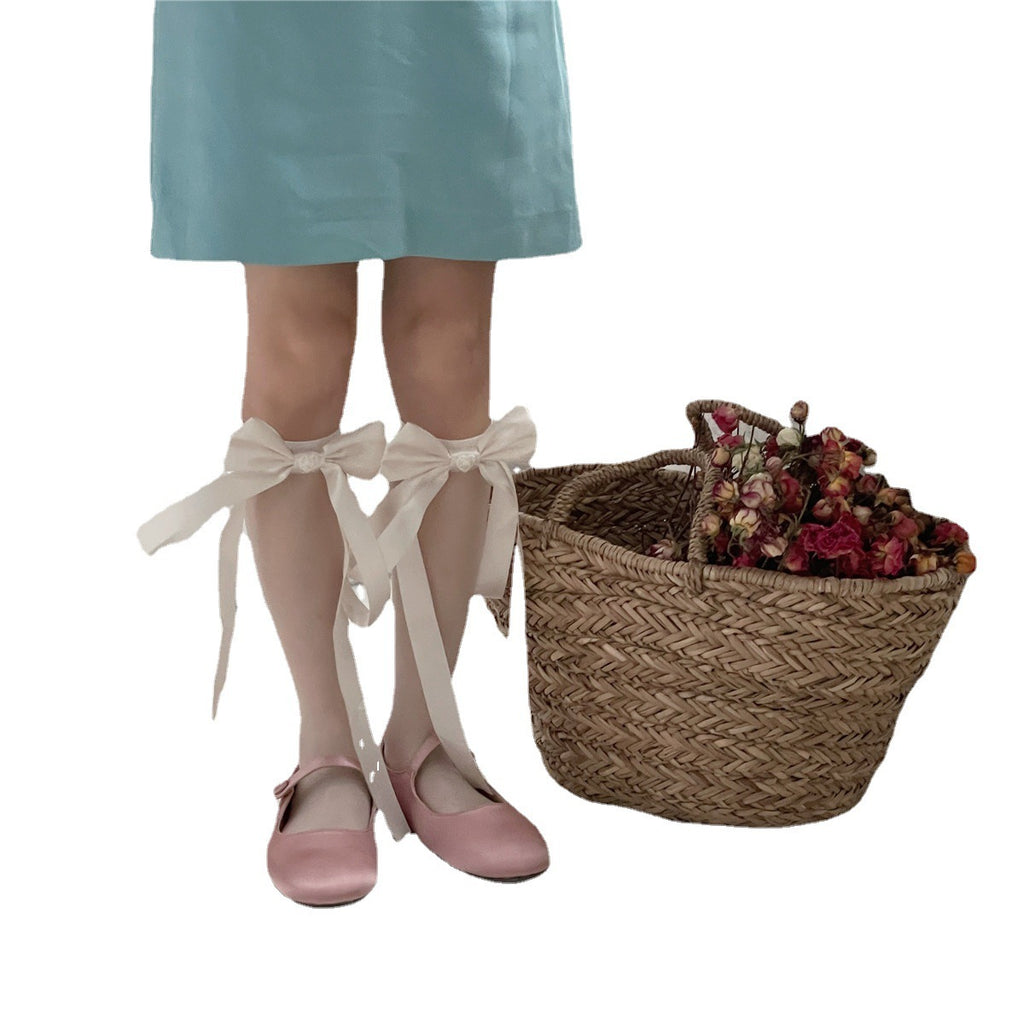 Bow Pearl Lolita Sweet Girl Stockings