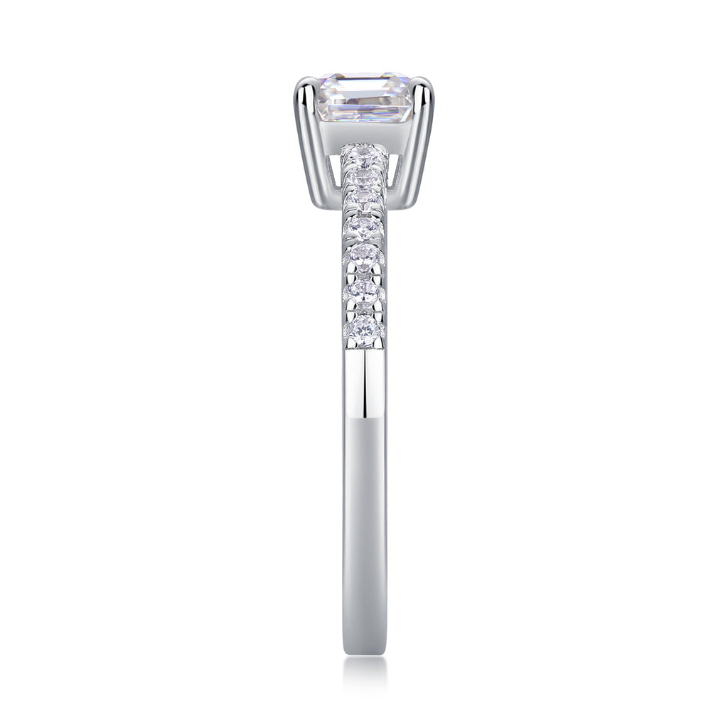 Awakening - A Wedding Ring Set With Top-quality Moissanite S925 Silver And Platinum-plated Diamond Can Be Tested With A Diamond Pen