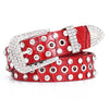 Buckle Three-piece Diamond Belt Female Leisure Rhinestone