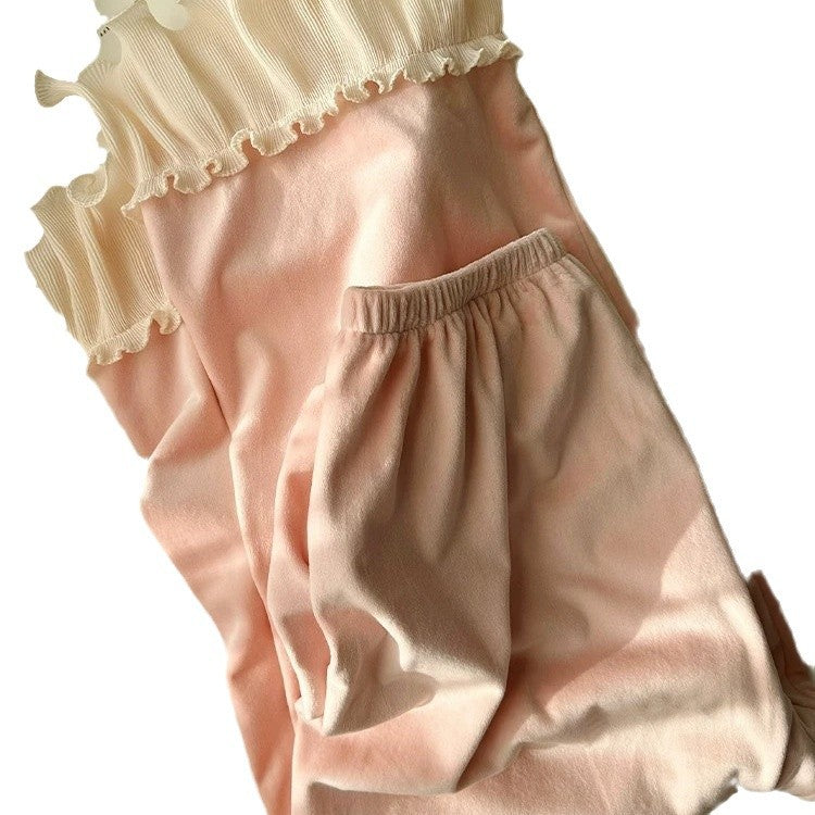 Womens Thickened French Princess Style Pajamas For Fall And Winter