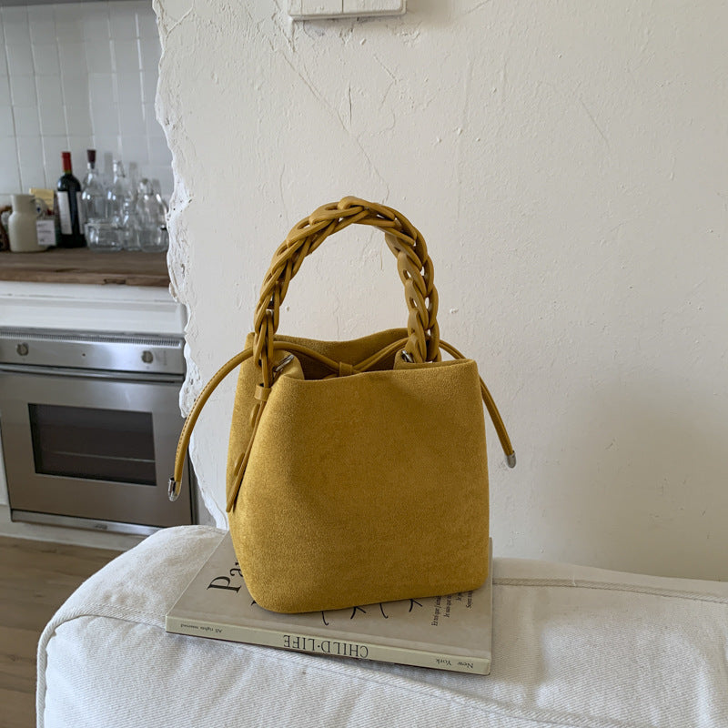 Korean Ins Matte Stitching Premium Affordable Luxury Fashion Suede Crossbody Bag