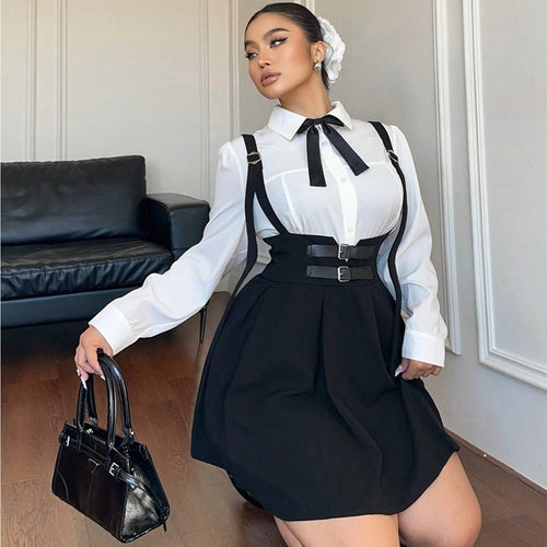 High-waisted Solid-color Ruffled Casual Halter Dress